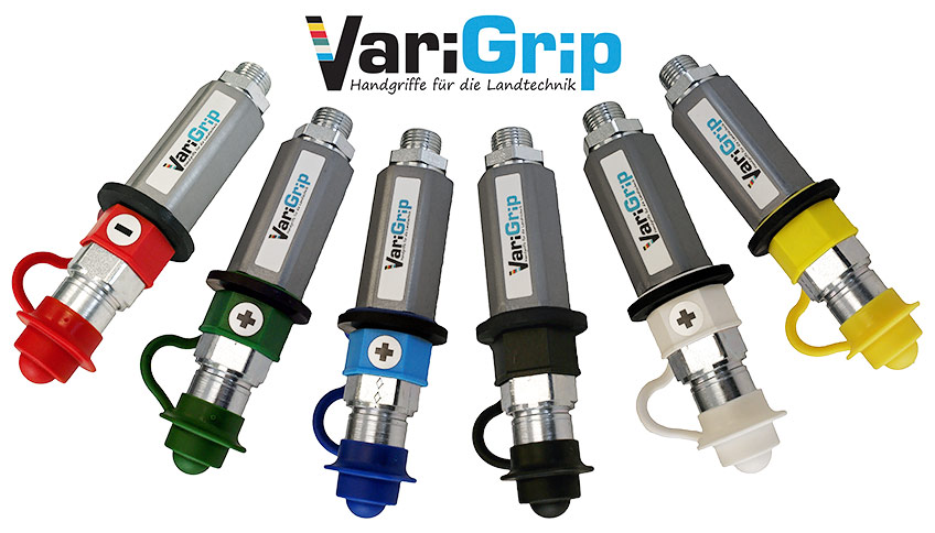 VariGrip Handgriff und farbliche Kennzeichnung von Hydraulikschlauchleitungen als Baukastensystem